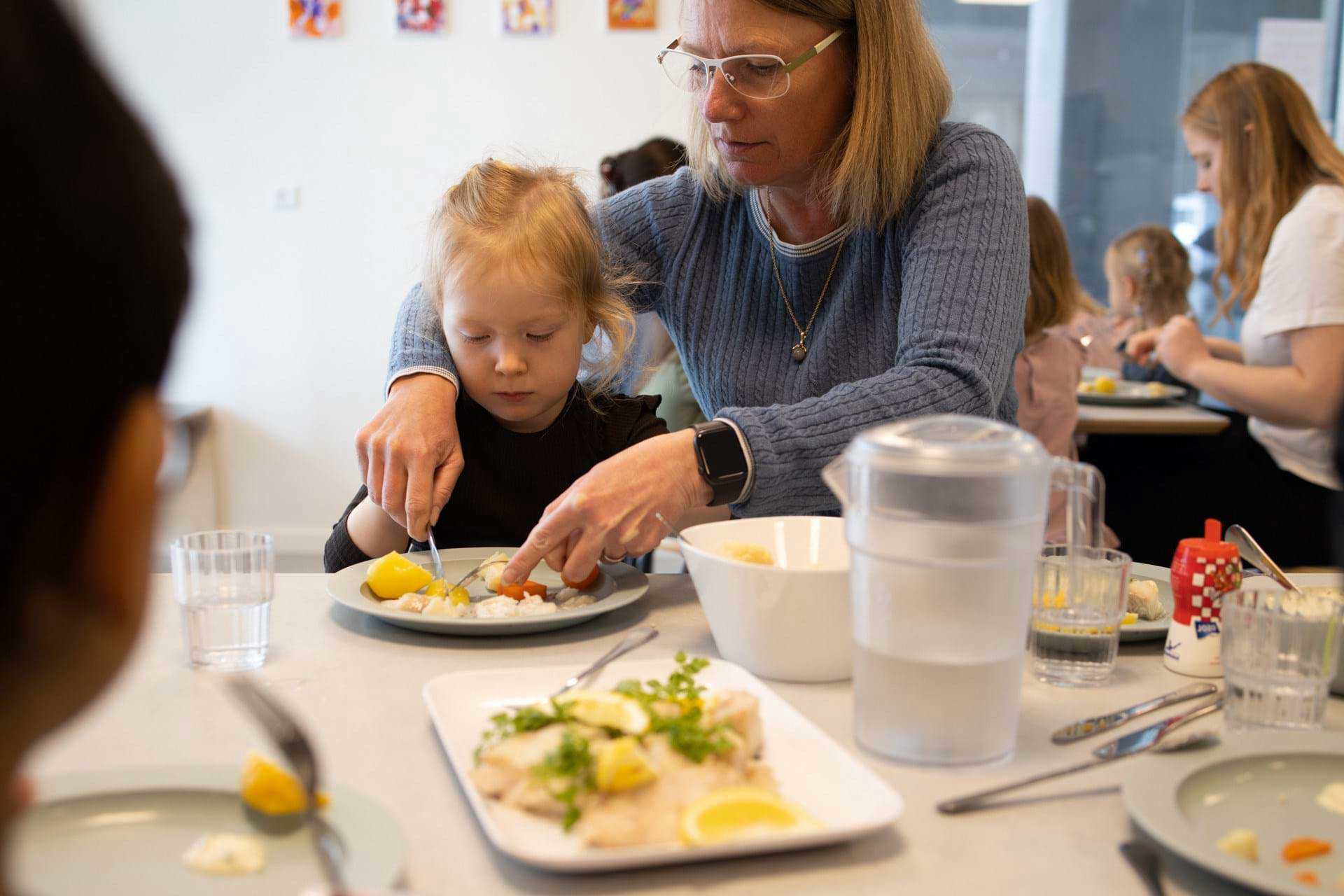 Hjælp til udskæring af mad